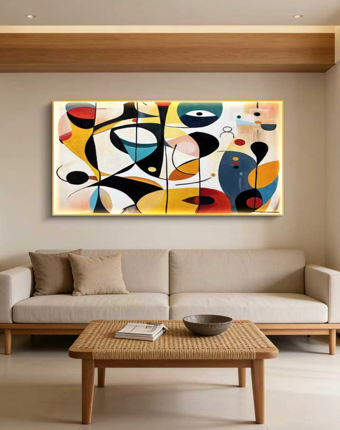 Smile Face Abstract Oil Painting