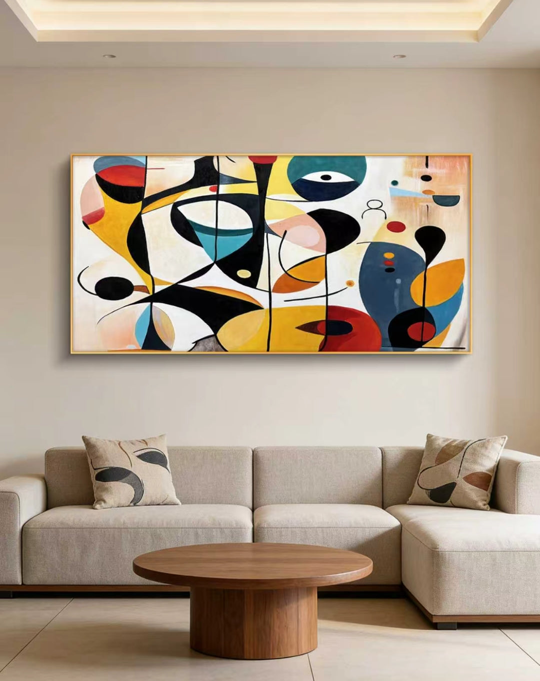 Smile Face Abstract Oil Painting