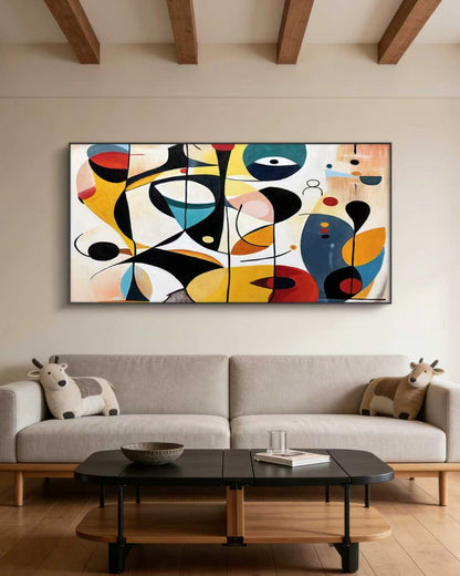 Smile Face Abstract Oil Painting