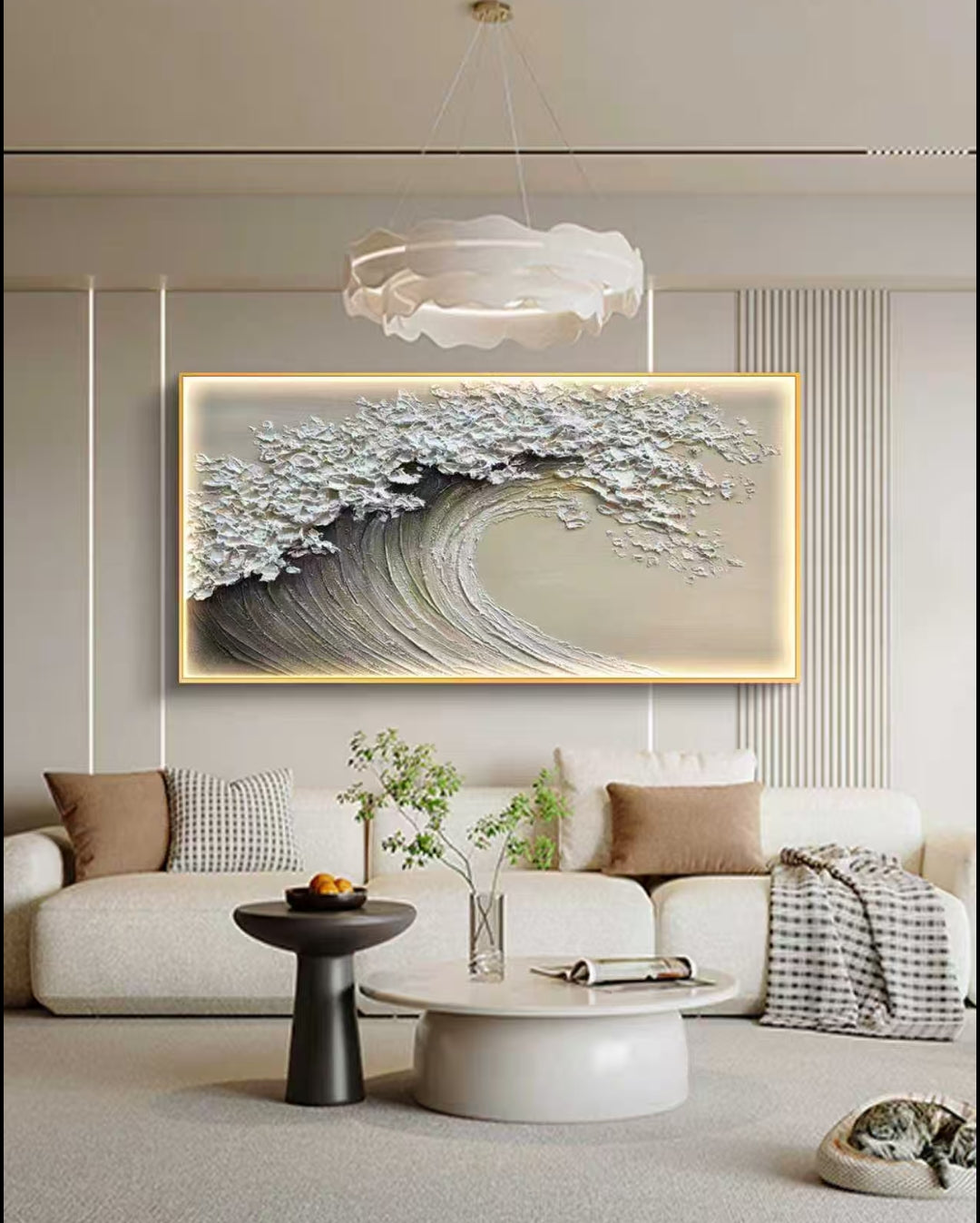 Pearl Wave Oil Painting