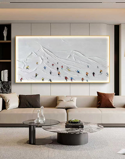 Ski Oil Painting