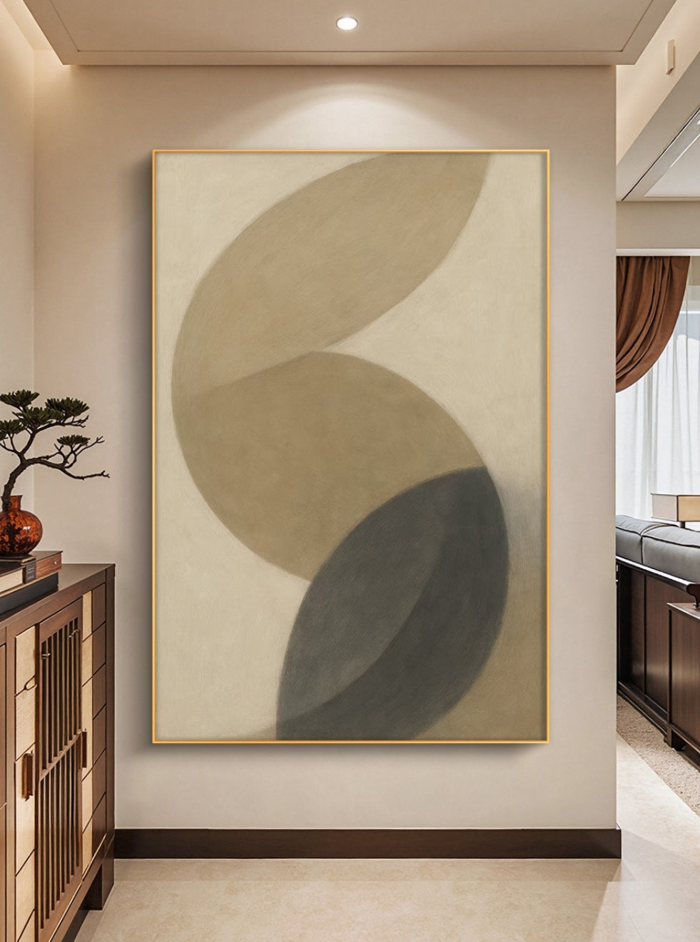 Onlookers Art | Oil Painting | Ovalappy Abstract Oil Painting