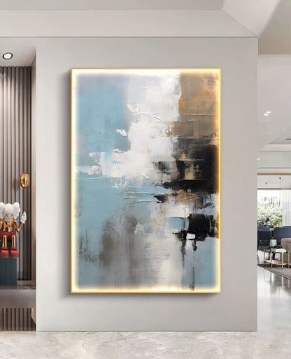 Onlookers Art | NAVI ABSTRACT OIL PAINTING 80 X 120CM BLACK