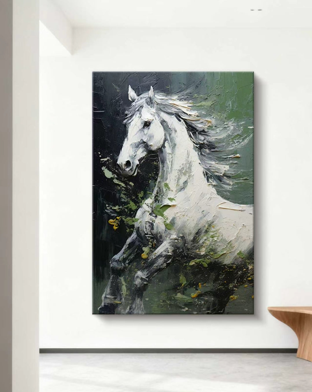 White Velocity Oil Painting