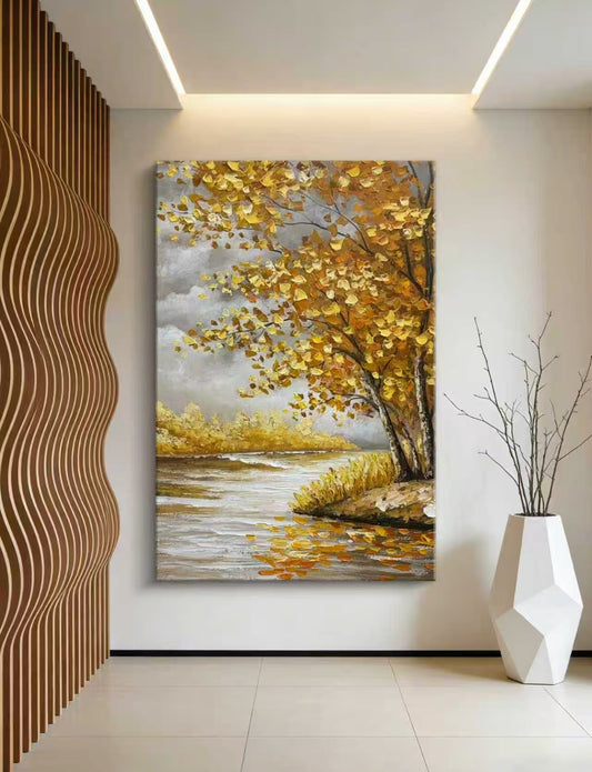 Peace in Gold Oil Painting