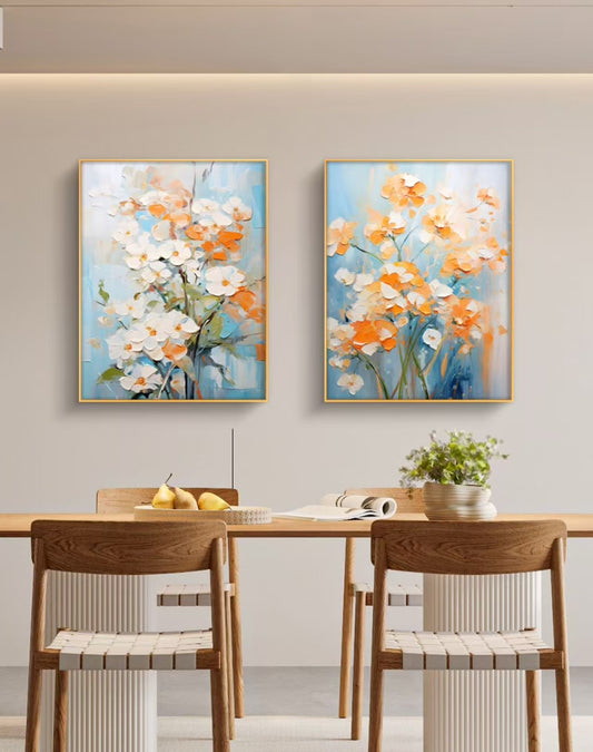 Sunset Petals Oil Painting
