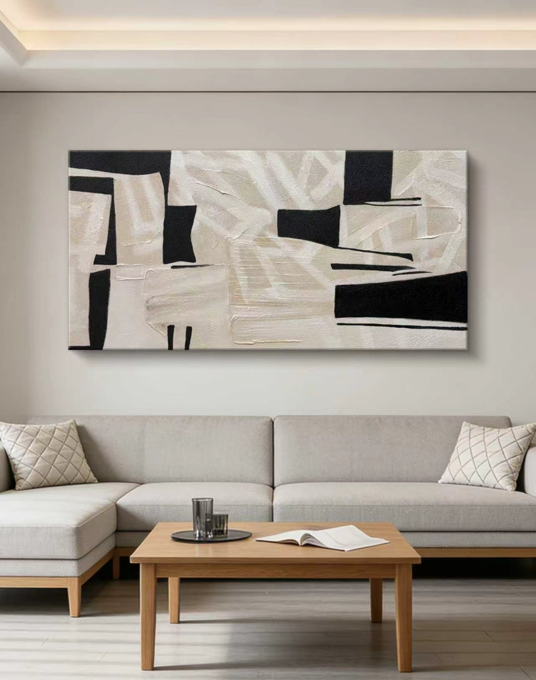 Neutral Harmony Abstract Oil Painting