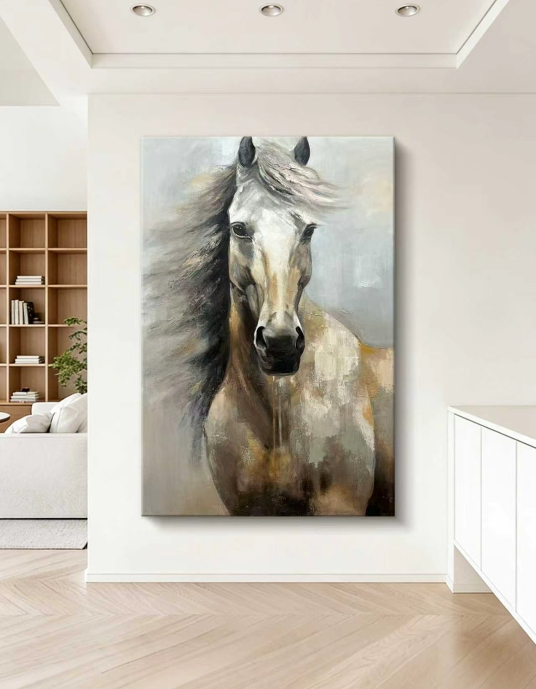 White Horse Oil Painting