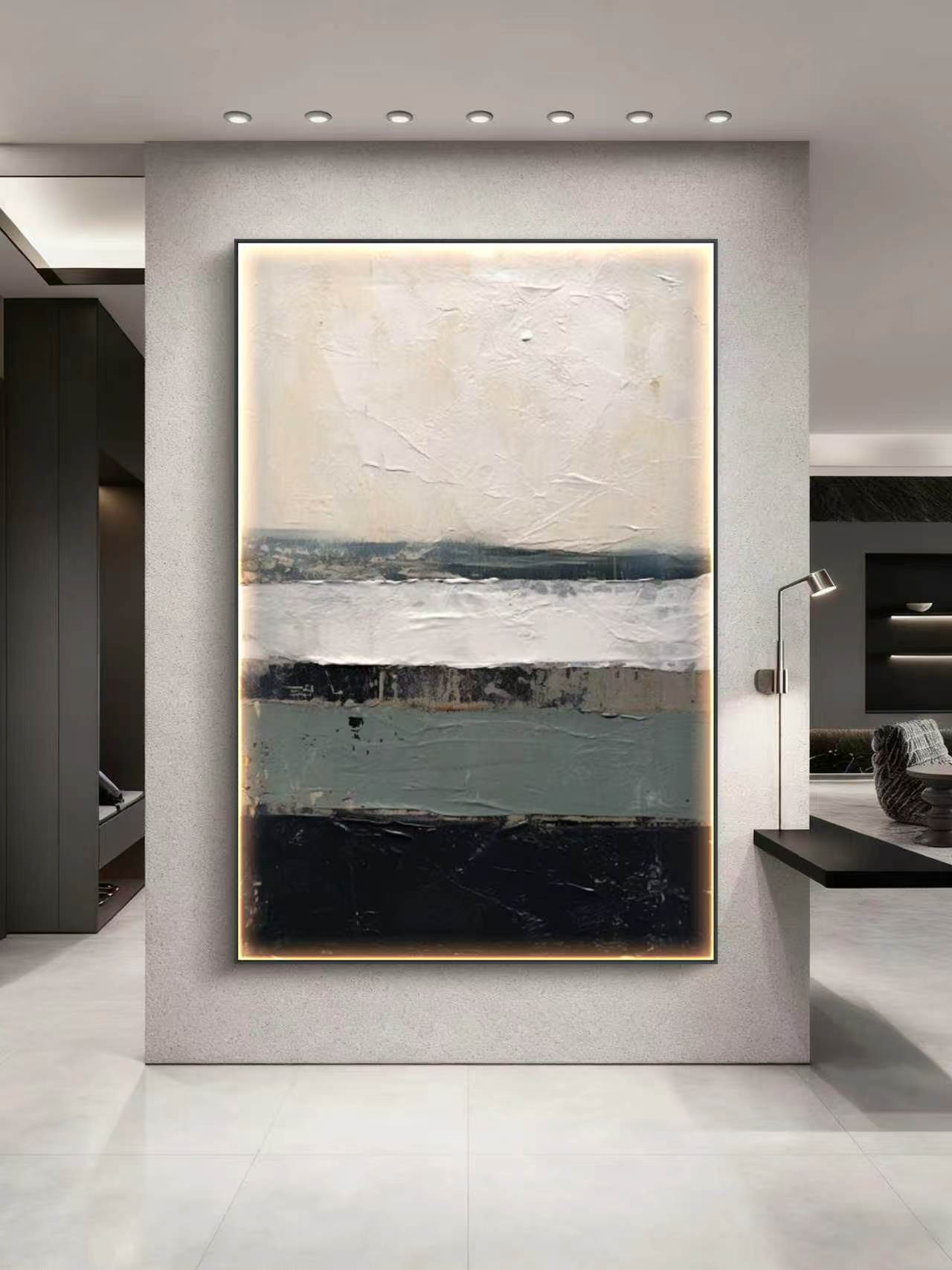 WhiteOCT Abstract Oil Painting