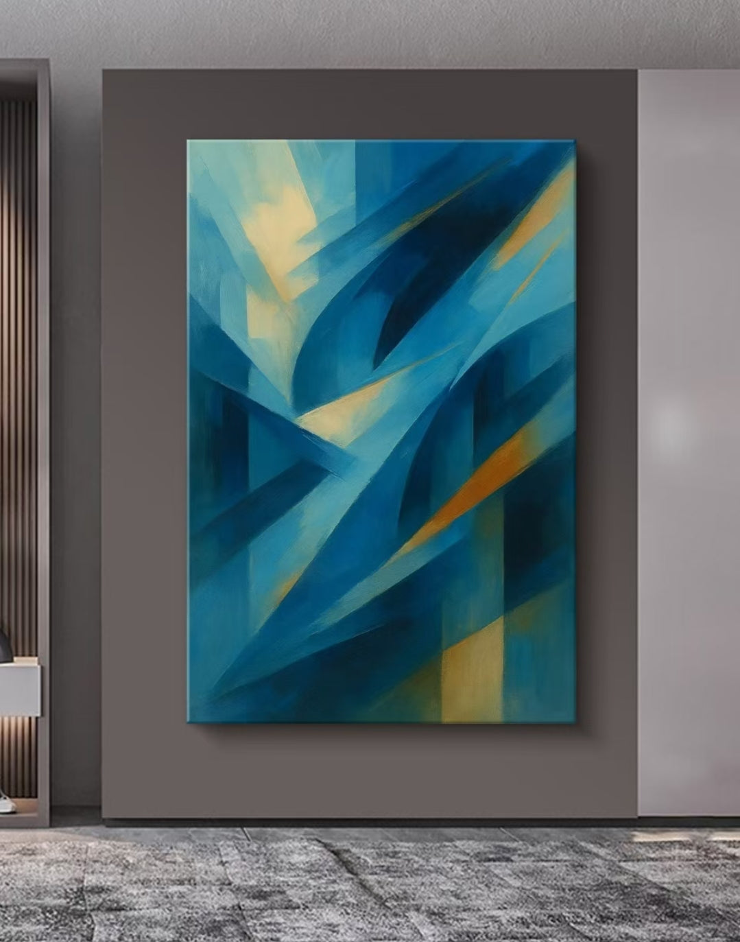 Onlookers Art | Oil Painting | Mirrorblue Abstract Oil Painting