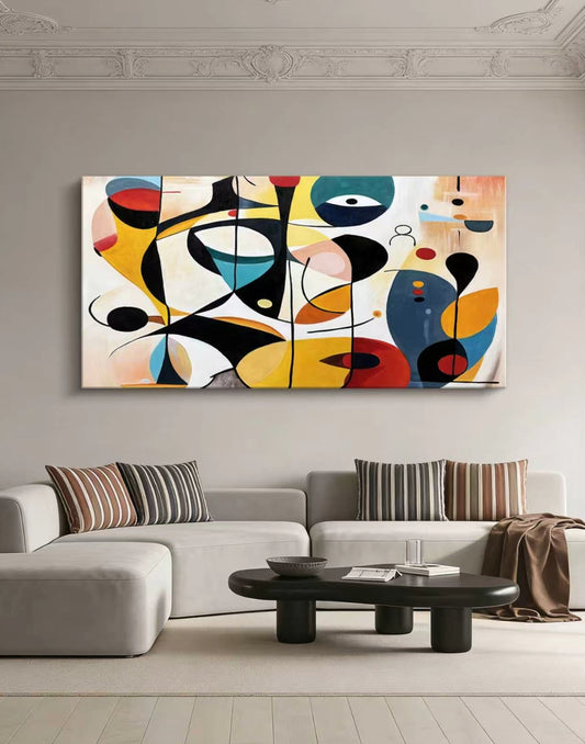 Smile Face Abstract Oil Painting