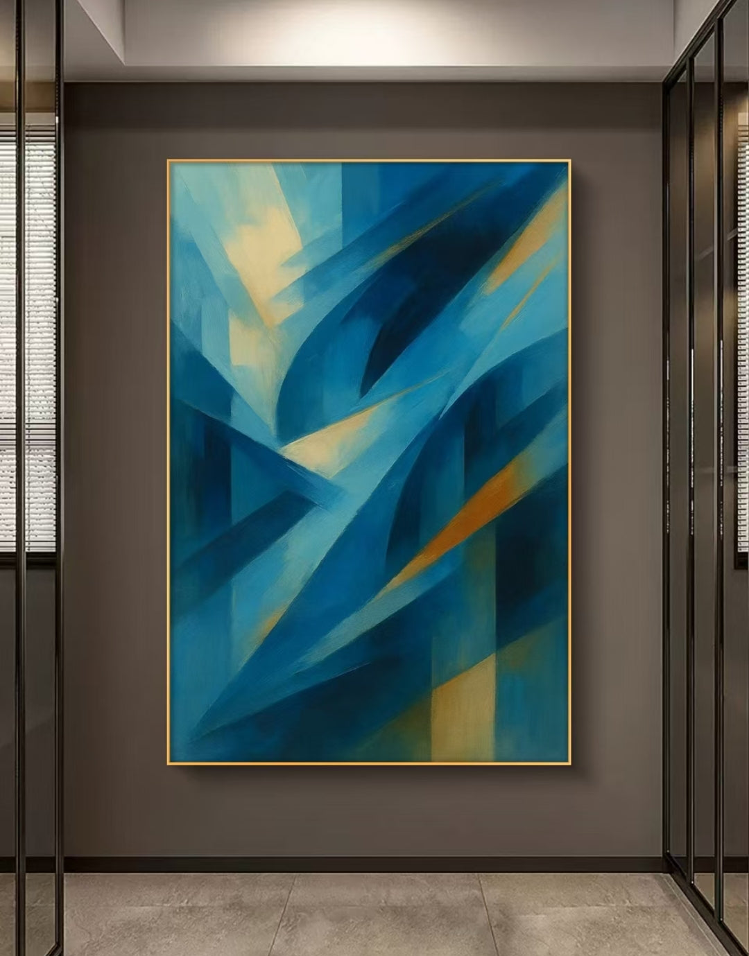 Onlookers Art | Oil Painting | Mirrorblue Abstract Oil Painting