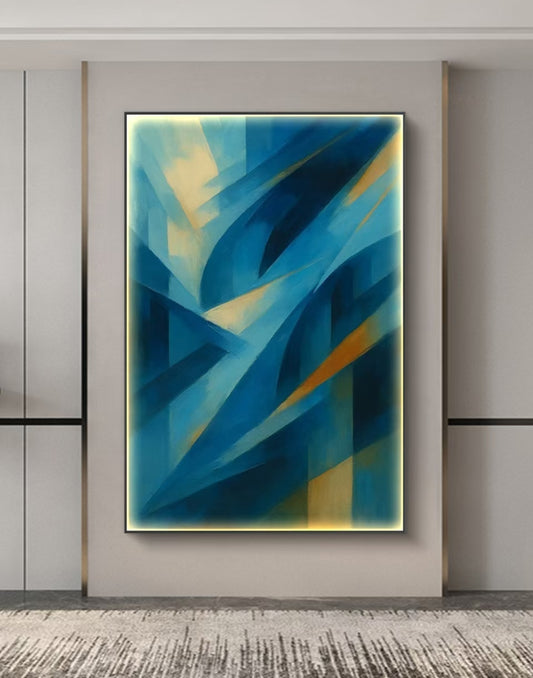 Mirrorblue Abstract Oil Painting