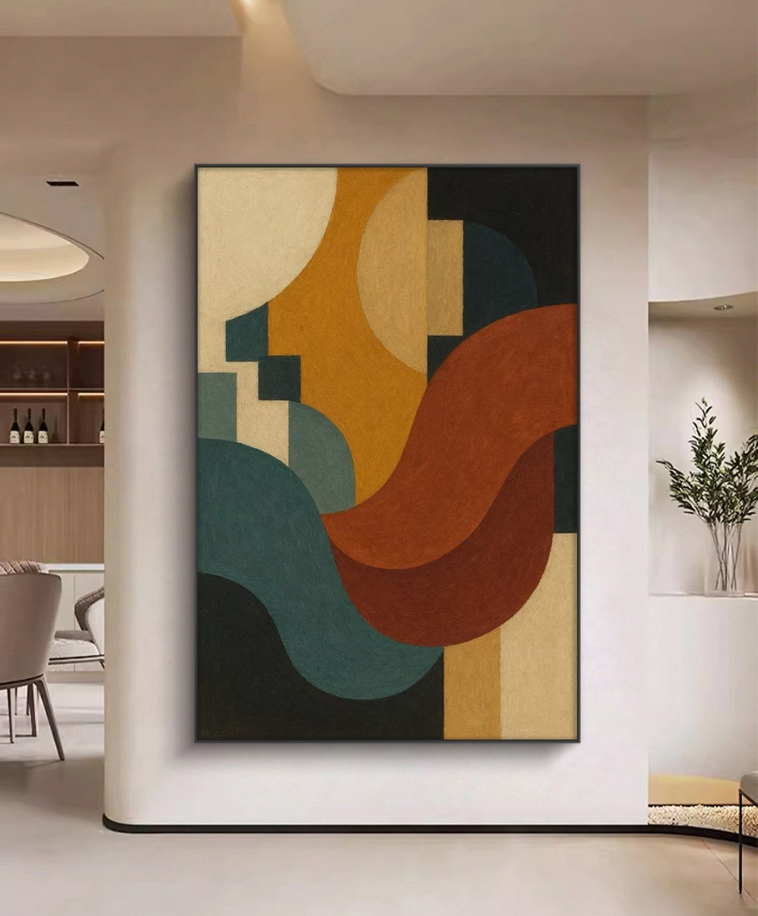 Onlookers Art | Oil Painting | Echoes of Color Abstract Oil Painting