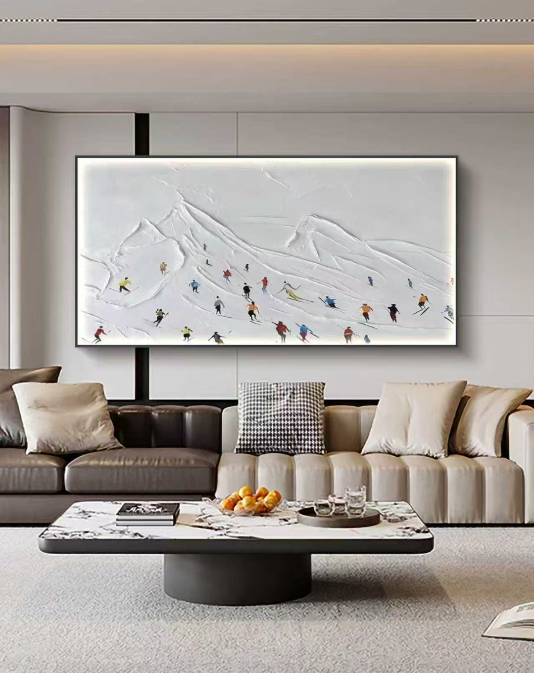 Ski Oil Painting