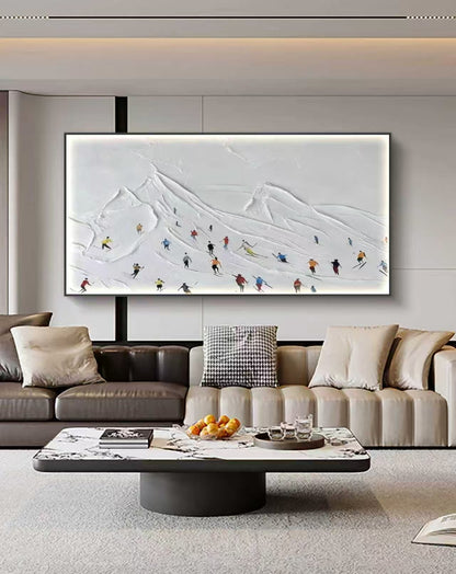 Ski Oil Painting