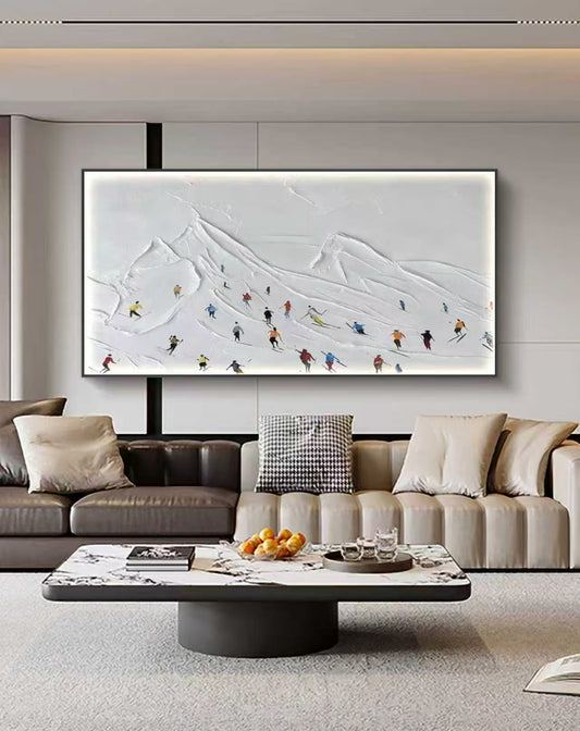 Ski Oil Painting