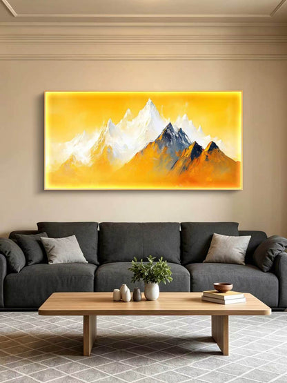 Sun Snow Peak Oil Painting