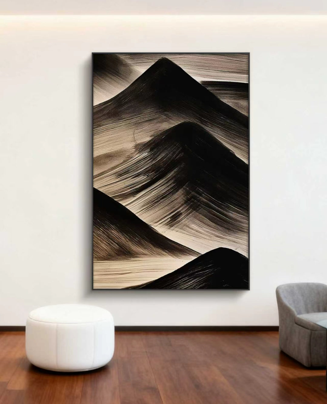 Tidal Peaks Abstract Oil Painting