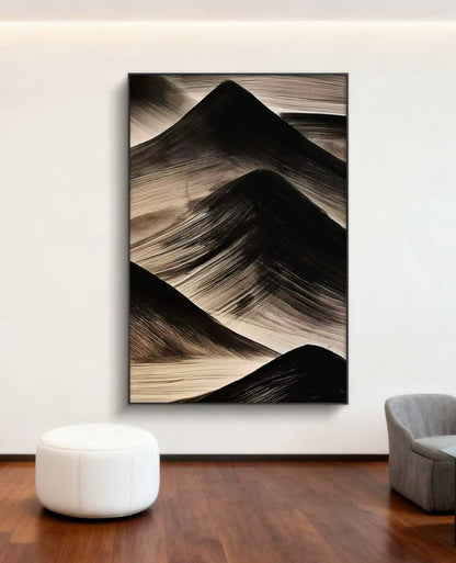 Tidal Peaks Abstract Oil Painting