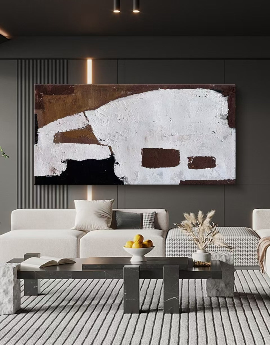 Onlookers Art | Oil Painting | Milkchoc Abstract Oil Painting