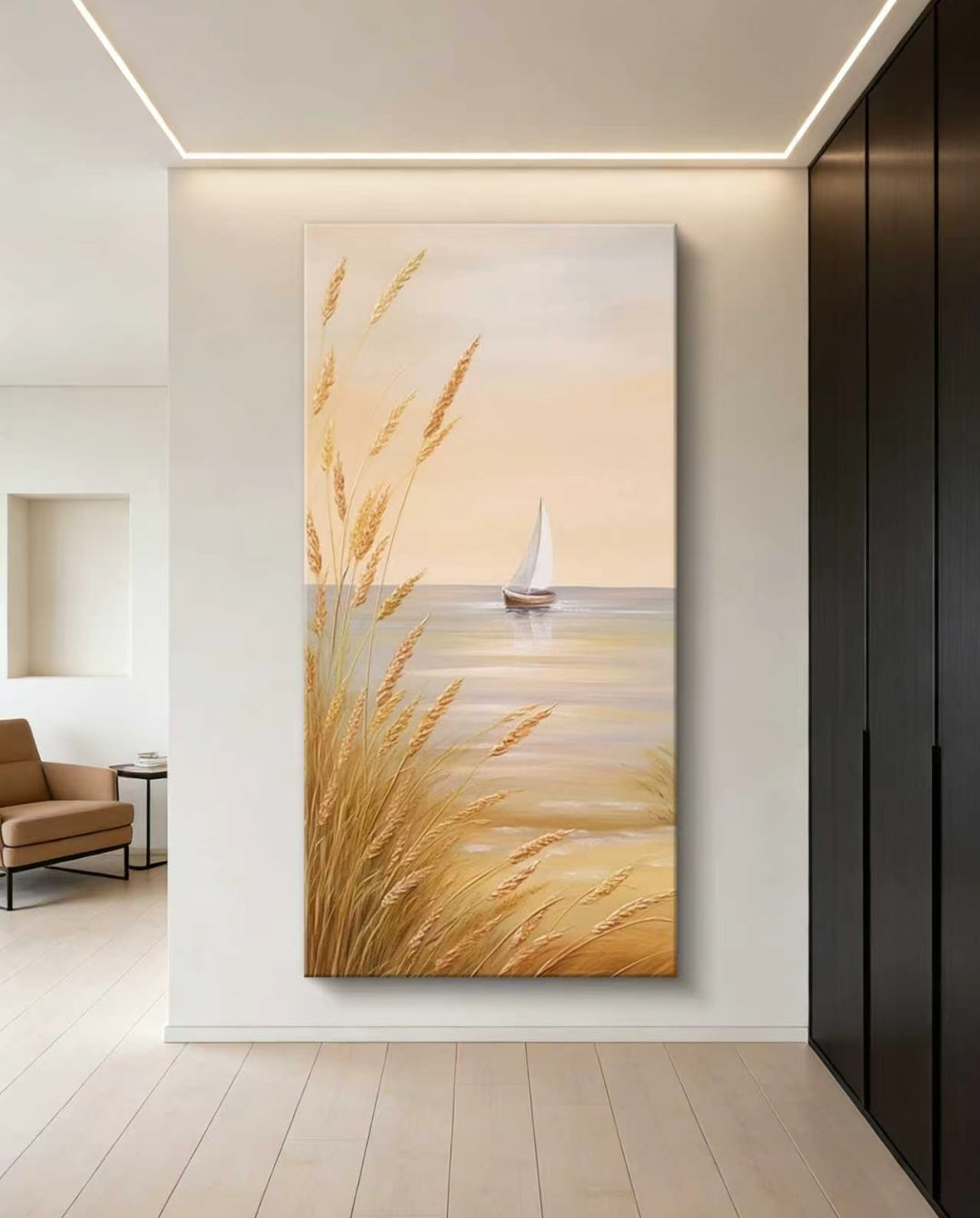 Golden Harbor Oil Painting