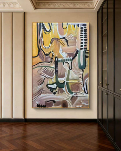 Wild Safari Abstract Oil Painting