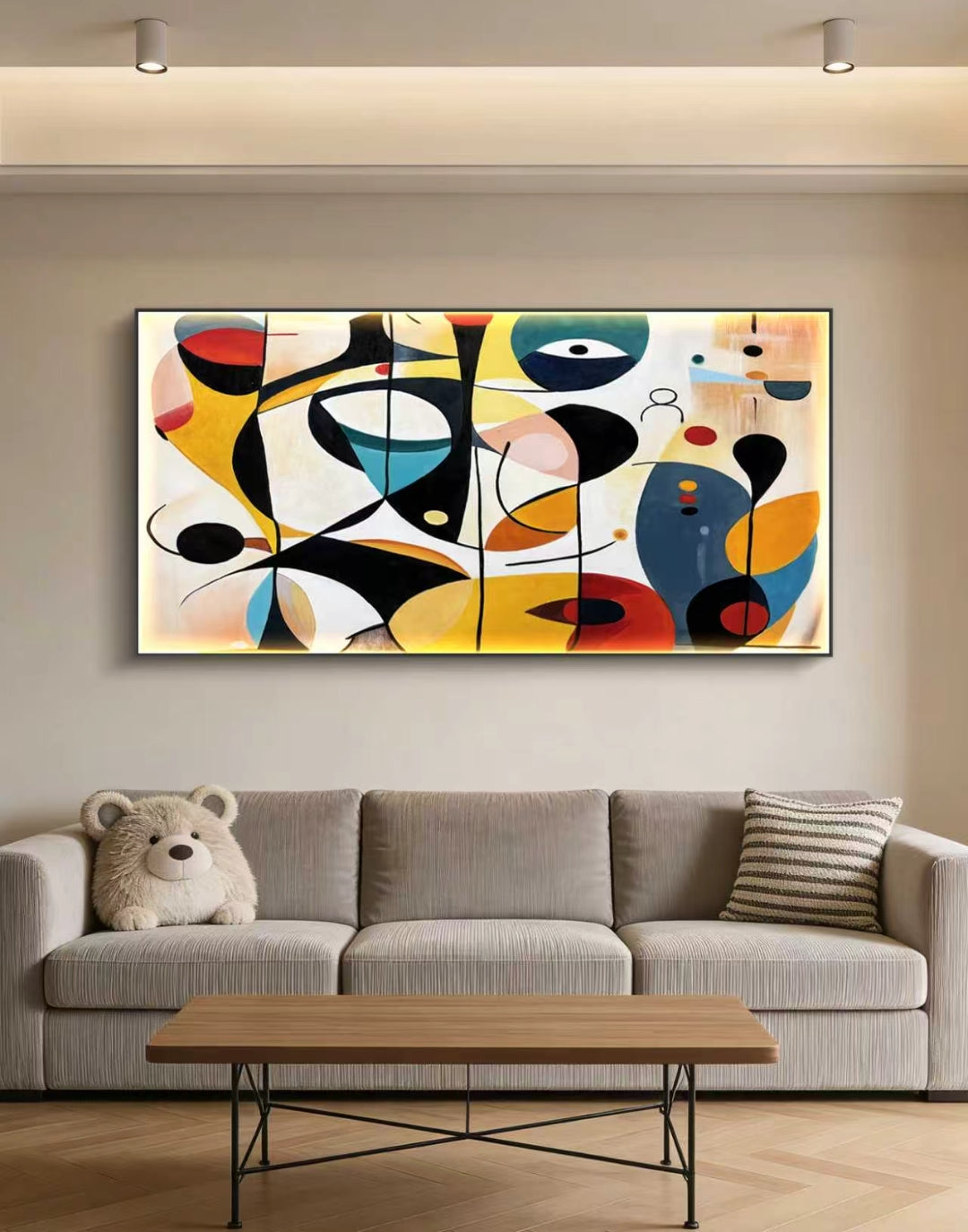 Smile Face Abstract Oil Painting