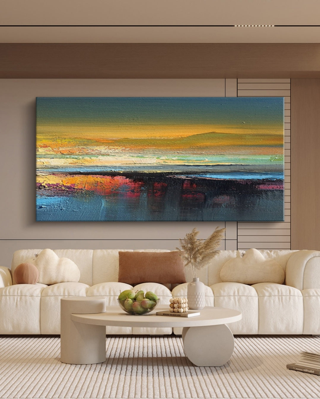 Onlookers Art | Oil Painting | Evening Ripple Abstract Oil Painting