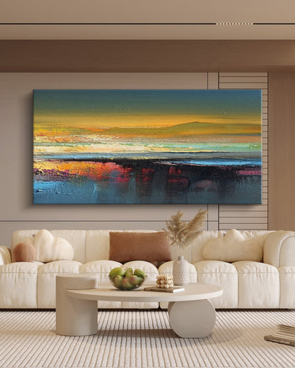 Onlookers Art | Oil Painting | Evening Ripple Abstract Oil Painting