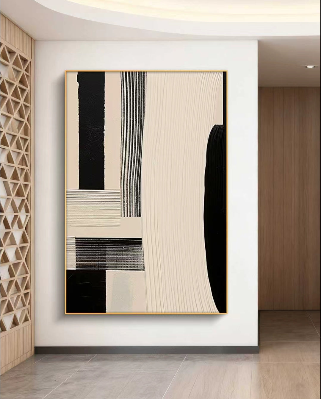 Vanilla Cookie Abstract Oil Painting