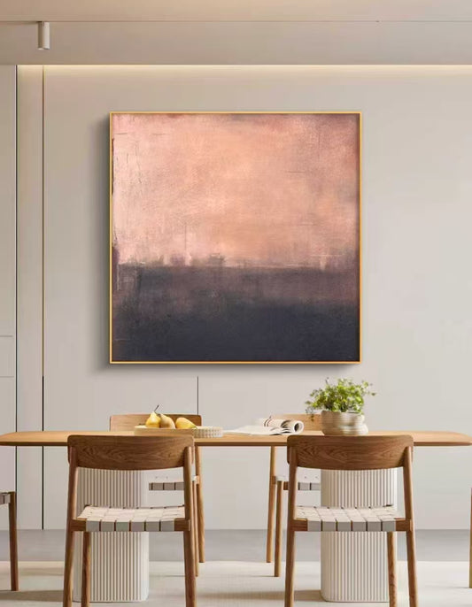 Grey Kisses Abstract Oil Painting