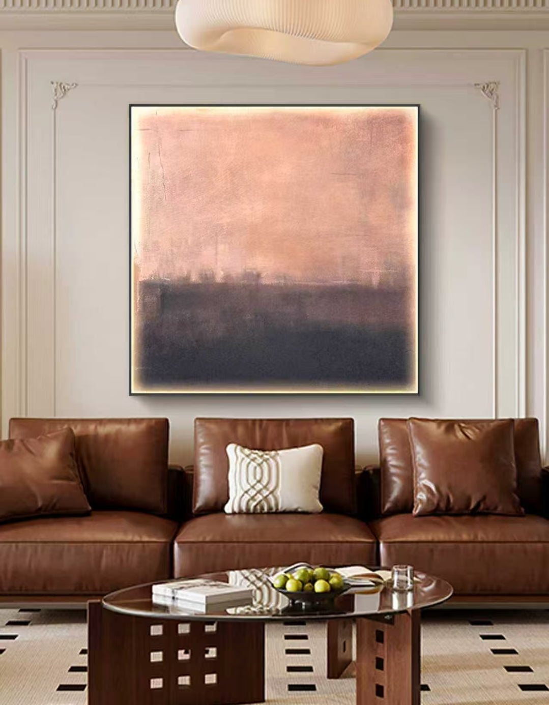 Grey Kisses Abstract Oil Painting