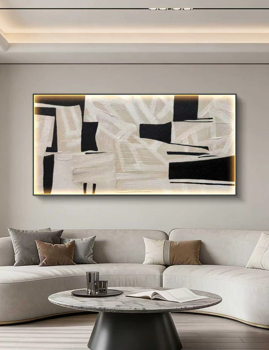 Neutral Harmony Abstract Oil Painting
