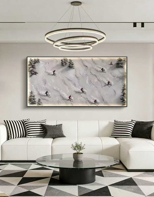 Snowbound Rhythm Oil Painting