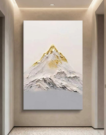 Gold Peak Mountain Oil Painting