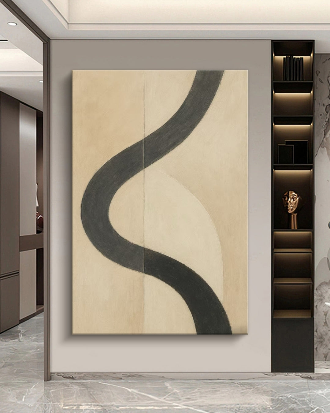 Onlookers Art | Oil Painting | Curvature Abstract Oil Painting