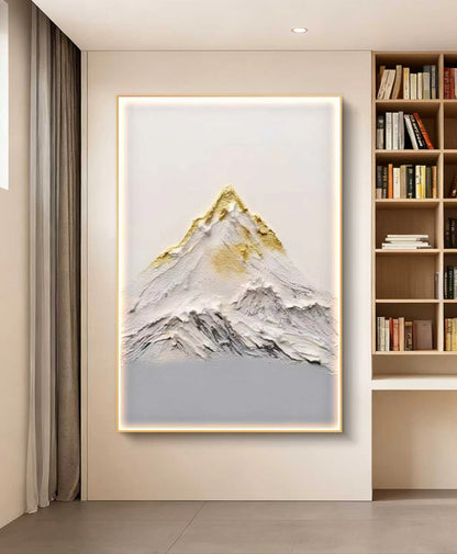 Gold Peak Mountain Oil Painting