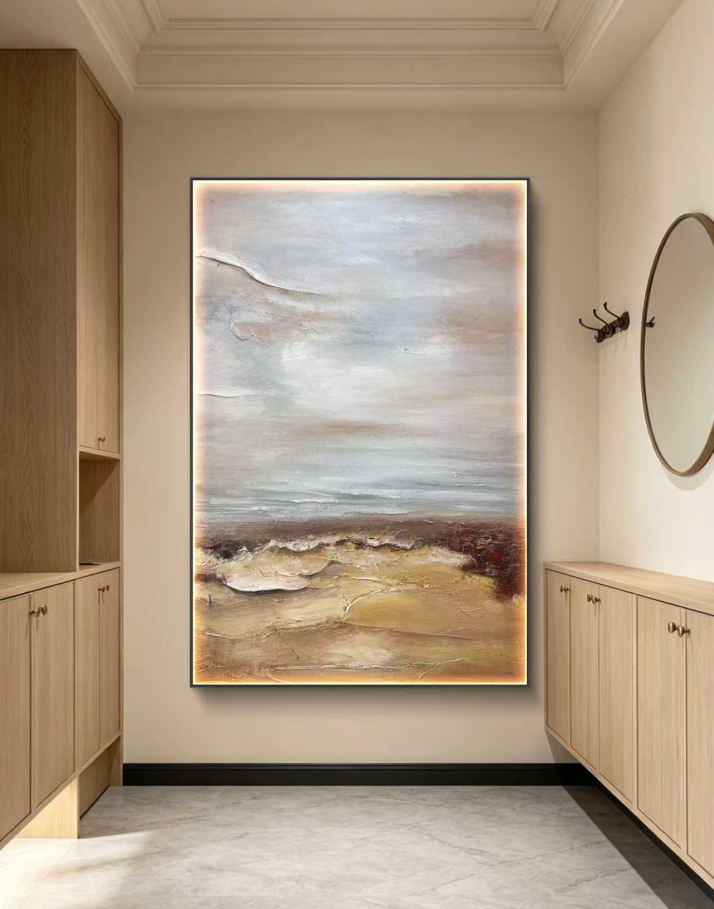 Skybrown Abstract Oil Painting