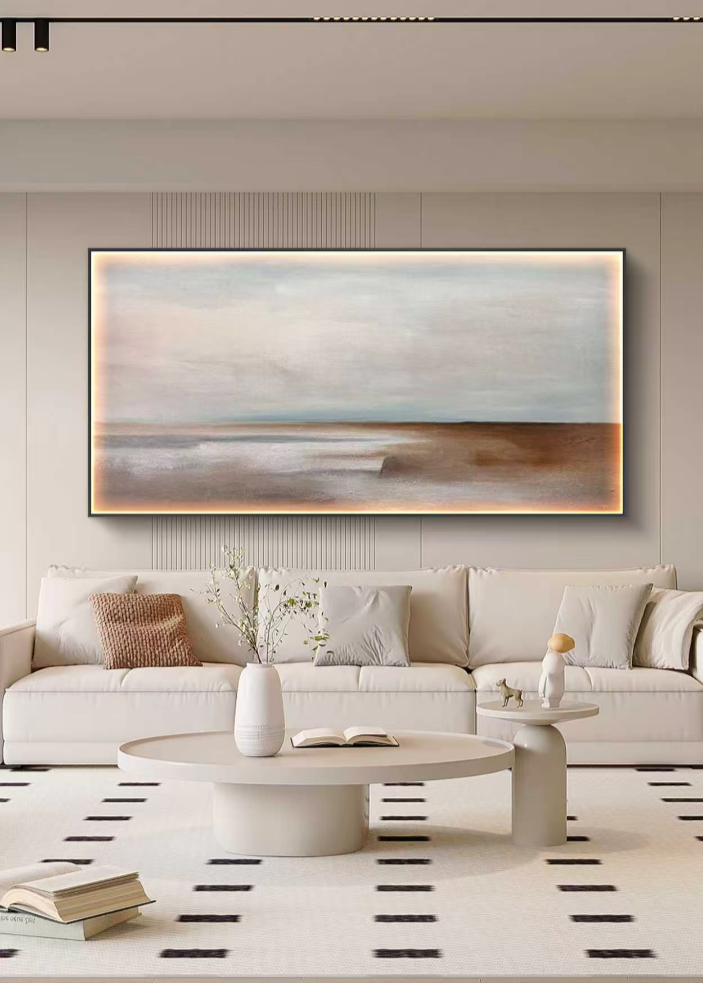 SeaSky Abstract Oil Painting