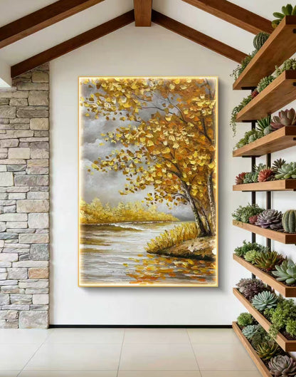 Peace in Gold Oil Painting