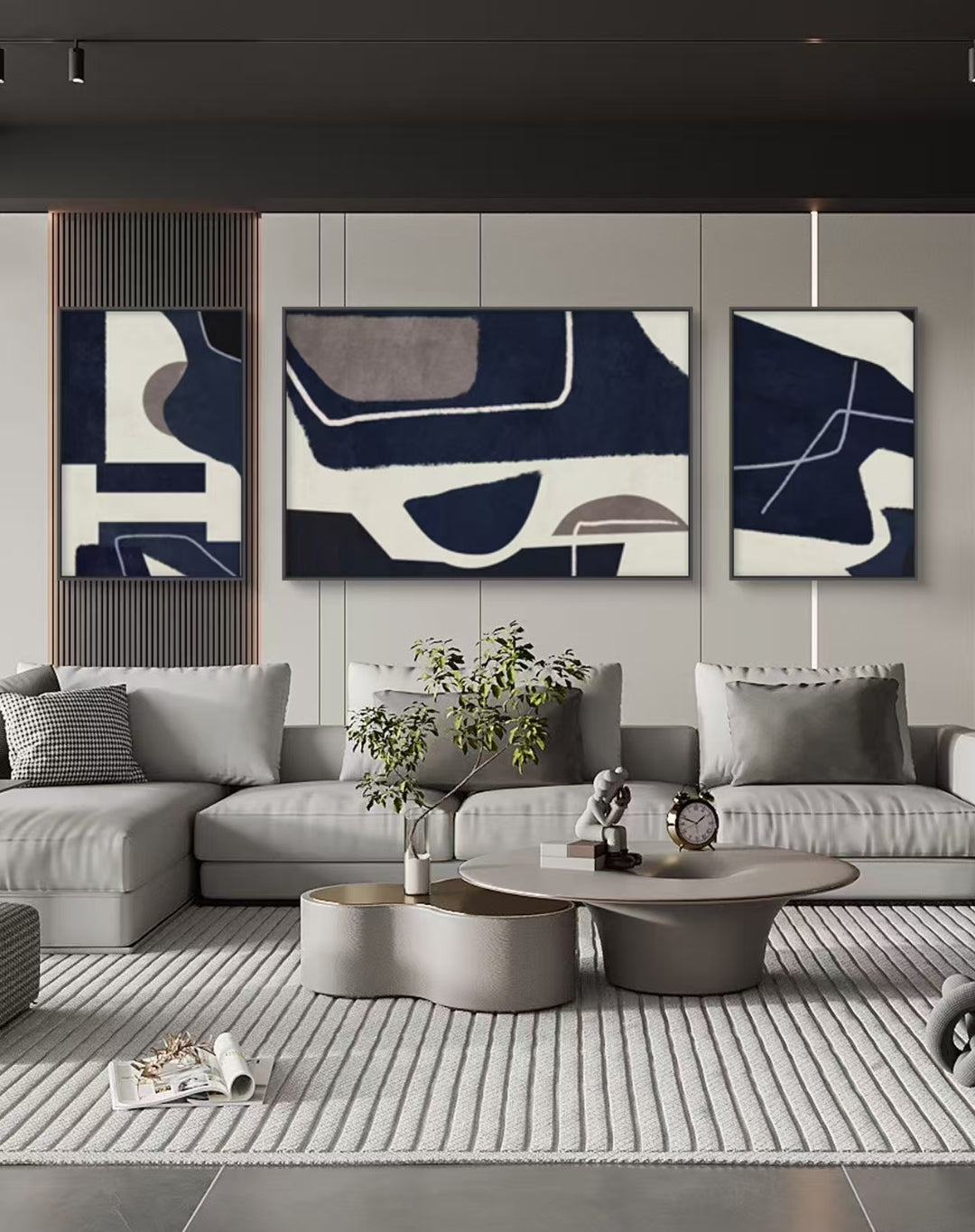 Onlookers Art | Unique Art | Blueform Abstract Oil Painting