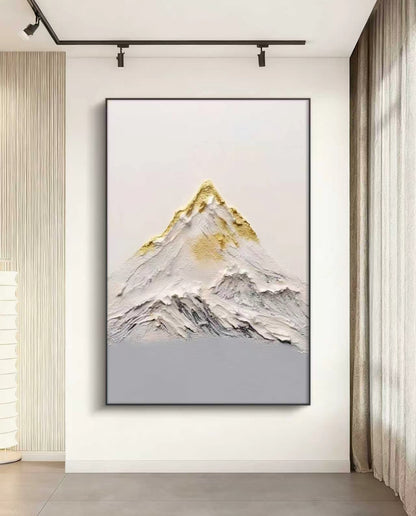 Gold Peak Mountain Oil Painting
