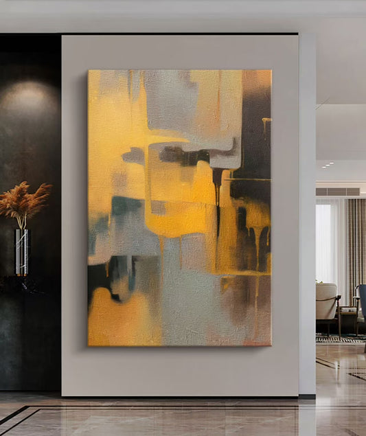 Aurora Gleam Abstract Oil Painting