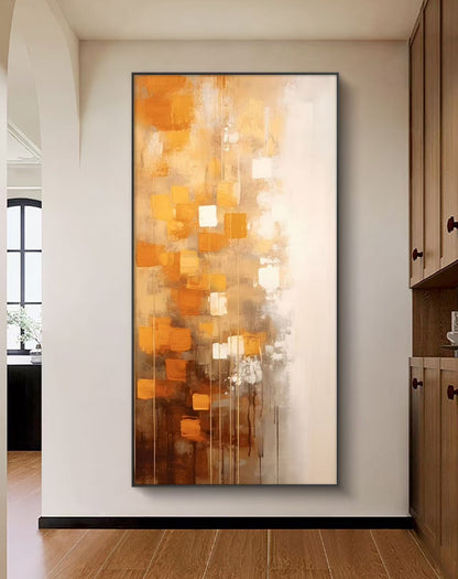 Citrus Bloom Abstract Oil Painting