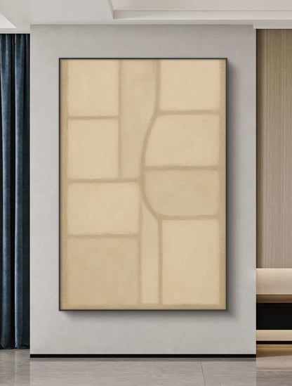 Onlookers Art | Oil Painting | Neutral Flow Abstract Oil Painting