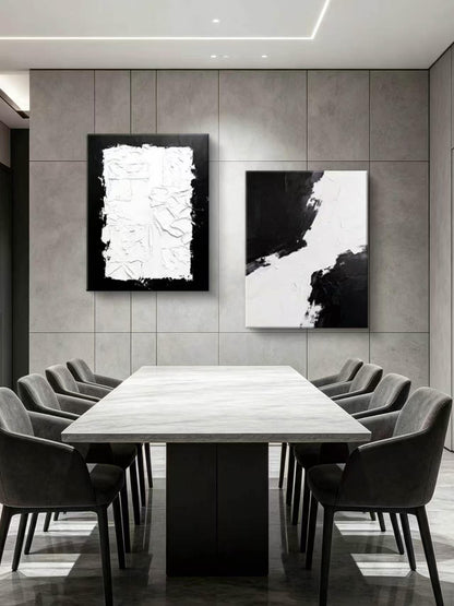 Whiten Path Abstract Oil Painting