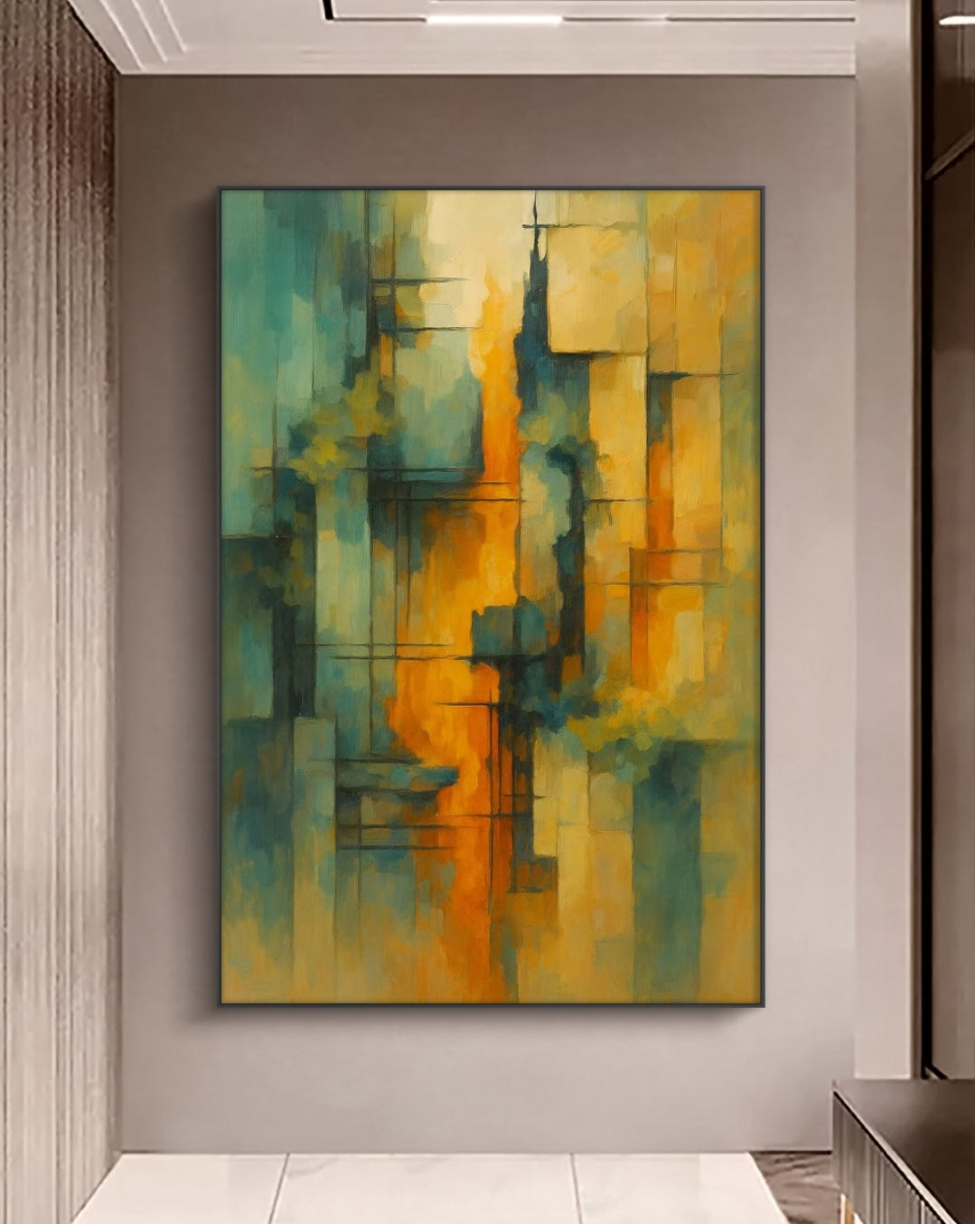 Onlookers Art | Oil Painting | Rhythmic Blaze Abstract Oil Painting
