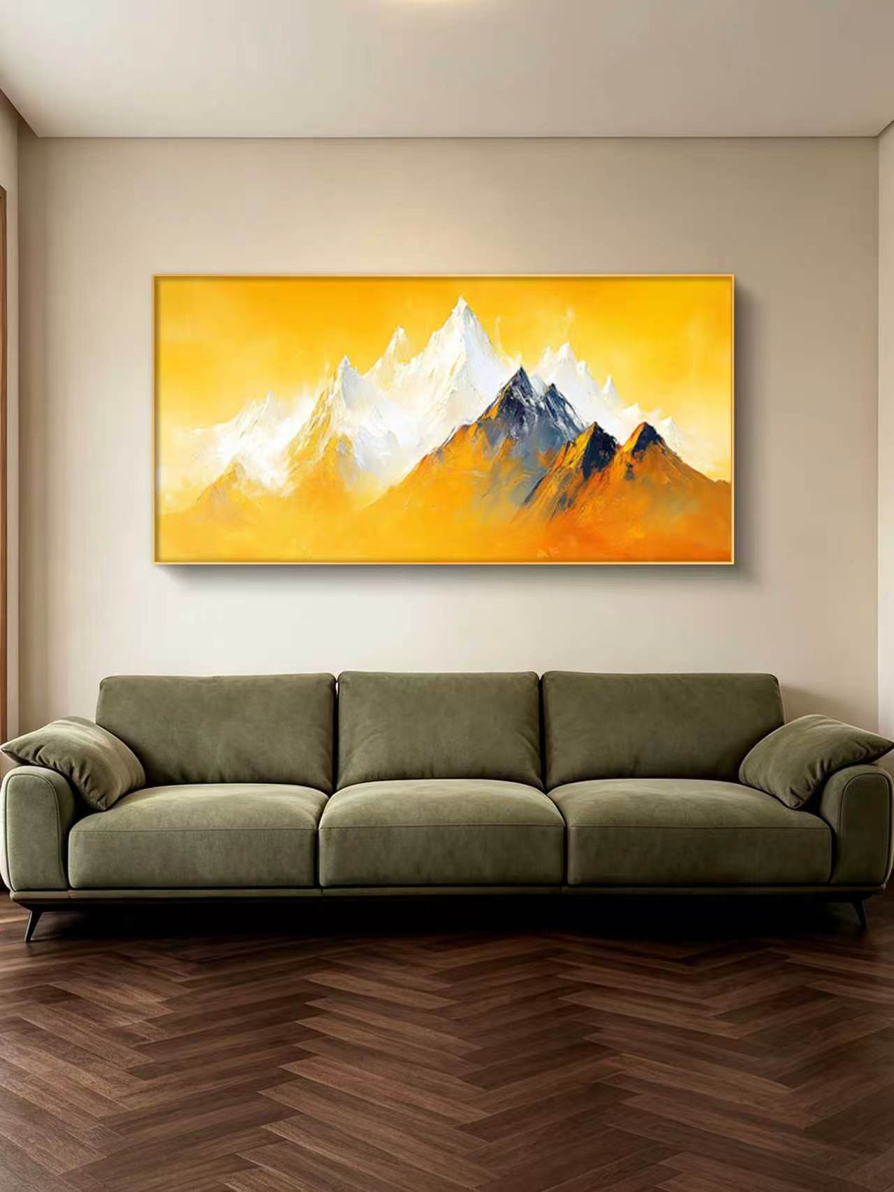 Sun Snow Peak Oil Painting
