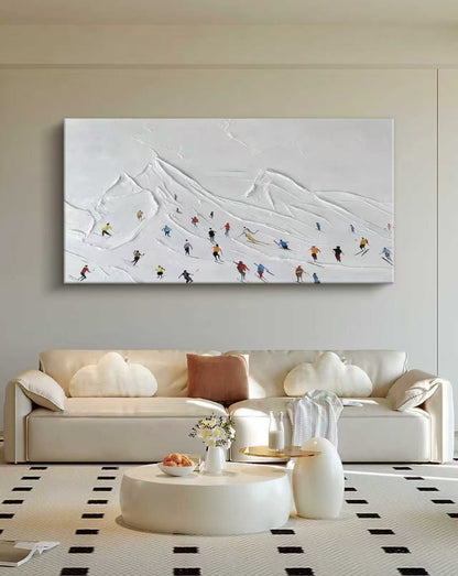 Ski Oil Painting